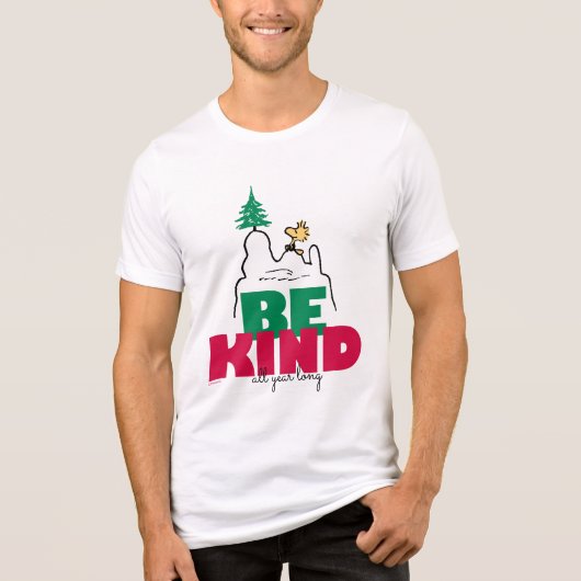 Peanuts | Snoopy & Woodstock Be Kind Tri-Blend Shirt (Voorkant)