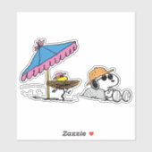 Peanuts | Snoopy & Woodstock Beach Sticker (Vel)