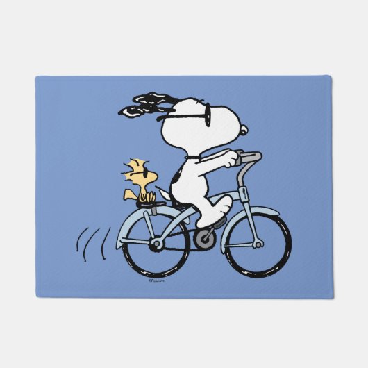 Peanuts | Snoopy & Woodstock Bicycle Deurmat (Voorkant)