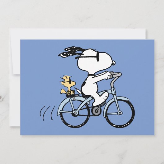 Peanuts | Snoopy & Woodstock Bicycle Kaart (Voorkant)