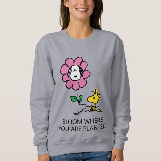 Peanuts | Snoopy & Woodstock Bloem Trui (Voorkant)