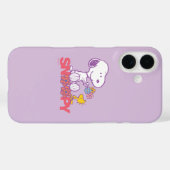 Peanuts | Snoopy & Woodstock Bloemen Case-Mate iPhone Case (Achterkant (horizontaal))