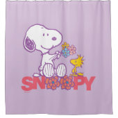 Peanuts | Snoopy & Woodstock Bloemen Douchegordijn