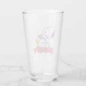 Peanuts | Snoopy & Woodstock Bloemen Glas (Achterkant)
