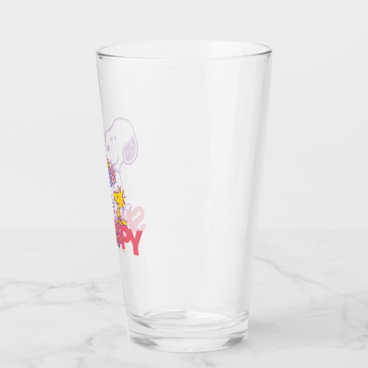 Peanuts | Snoopy & Woodstock Bloemen Glas (Links)