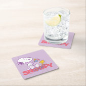 Peanuts | Snoopy & Woodstock Bloemen Kartonnen Onderzetters (Insitu)