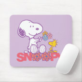 Peanuts | Snoopy & Woodstock Bloemen Muismat (Met muis)