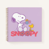 Peanuts | Snoopy & Woodstock Bloemen Notitieboek (Voorkant)