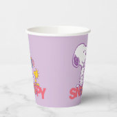 Peanuts | Snoopy & Woodstock Bloemen Papieren Bekers (Links)