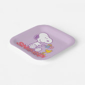 Peanuts | Snoopy & Woodstock Bloemen Papieren Bordje (Gebogen)