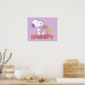 Peanuts | Snoopy & Woodstock Bloemen Poster (Keuken)