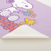 Peanuts | Snoopy & Woodstock Bloemen Sherpa Deken (3/4)