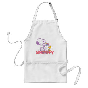 Peanuts   Snoopy & Woodstock Bloemen Standaard Schort