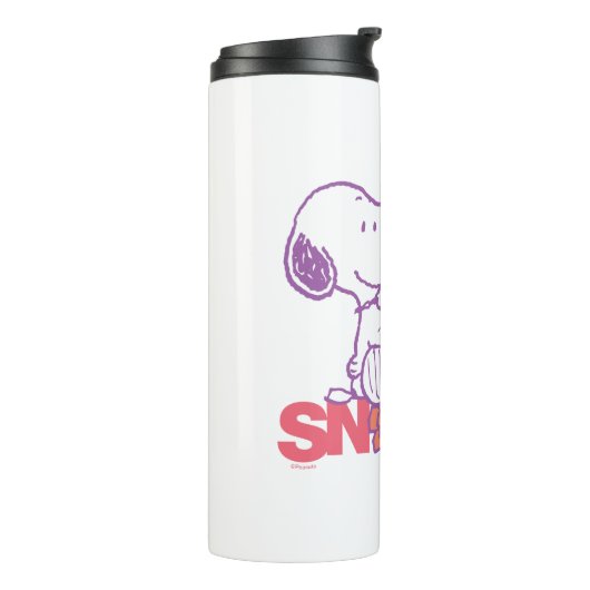 Peanuts | Snoopy & Woodstock Bloemen Thermosbeker (Gedraaid links)