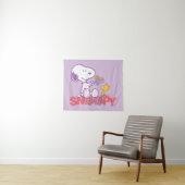 Peanuts | Snoopy & Woodstock Bloemen Wandkleed (In Situ (horizontaal))
