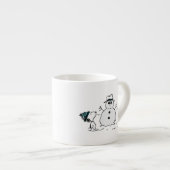 Peanuts | Snoopy & Woodstock Bouw een sneeuwpop Espresso Kop (Voorkant rechts)