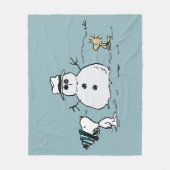 Peanuts | Snoopy & Woodstock Bouw een sneeuwpop Fleece Deken (Voorkant)