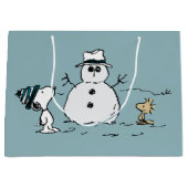 Peanuts | Snoopy & Woodstock Bouw een sneeuwpop Groot Cadeauzakje (Voorkant)