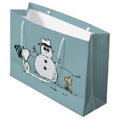 Peanuts | Snoopy & Woodstock Bouw een sneeuwpop Groot Cadeauzakje (Voorkant Gekanteld)