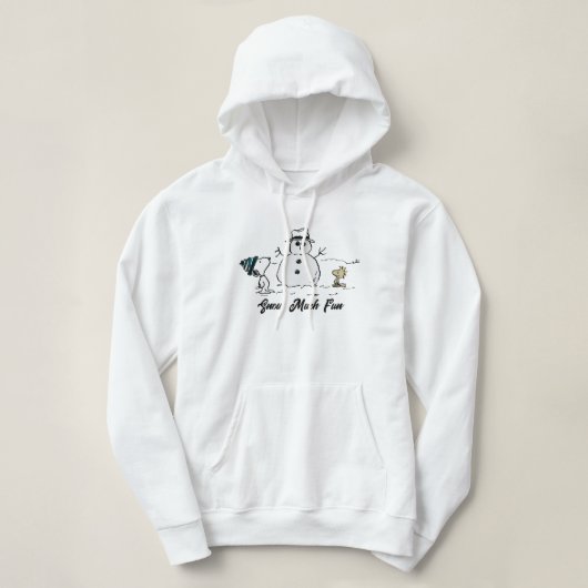 Peanuts | Snoopy & Woodstock Bouw een sneeuwpop Hoodie (Design voorkant)