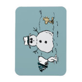 Peanuts | Snoopy & Woodstock Bouw een sneeuwpop Magneet (Verticaal)