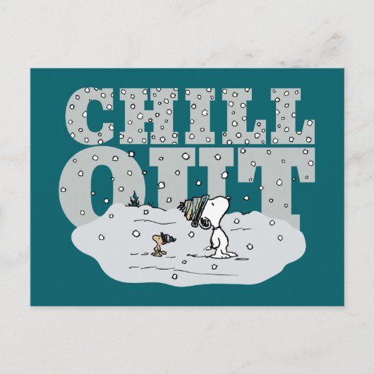 Peanuts | Snoopy & Woodstock Chill Out Briefkaart (Voorkant)
