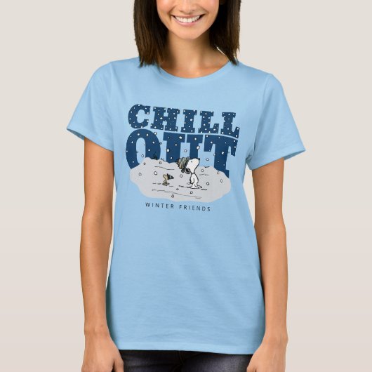 Peanuts | Snoopy & Woodstock Chill Out T-shirt (Voorkant)