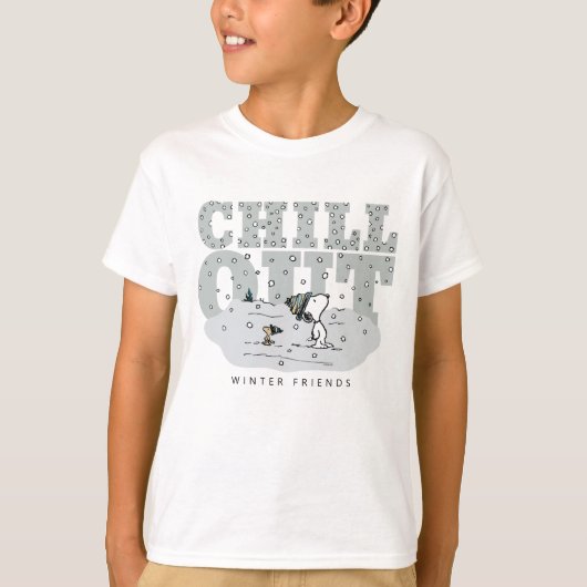 Peanuts | Snoopy & Woodstock Chill Out T-shirt (Voorkant)