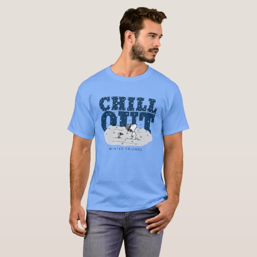 Peanuts | Snoopy & Woodstock Chill Out T-shirt (Voorkant volledig)
