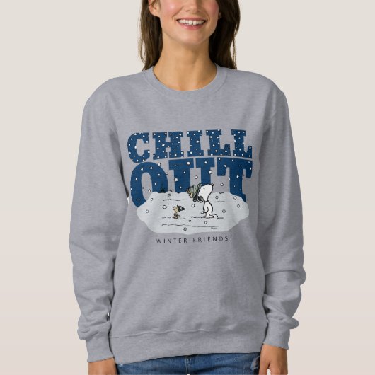 Peanuts | Snoopy & Woodstock Chill Out Trui (Voorkant)