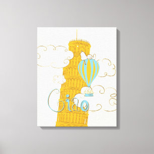Peanuts Snoopy & Woodstock Ciao Canvas Afdruk
