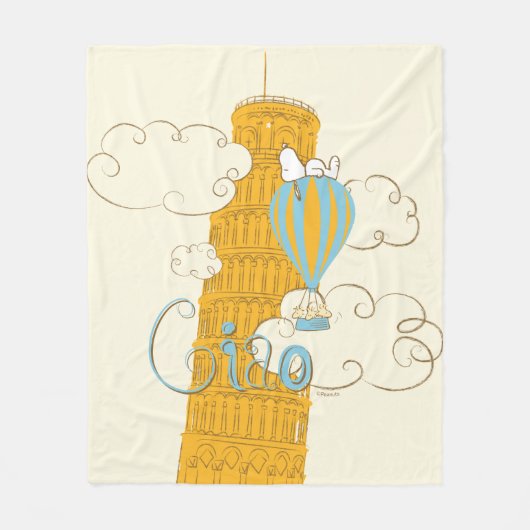 Peanuts | Snoopy & Woodstock Ciao Fleece Deken (Voorkant)