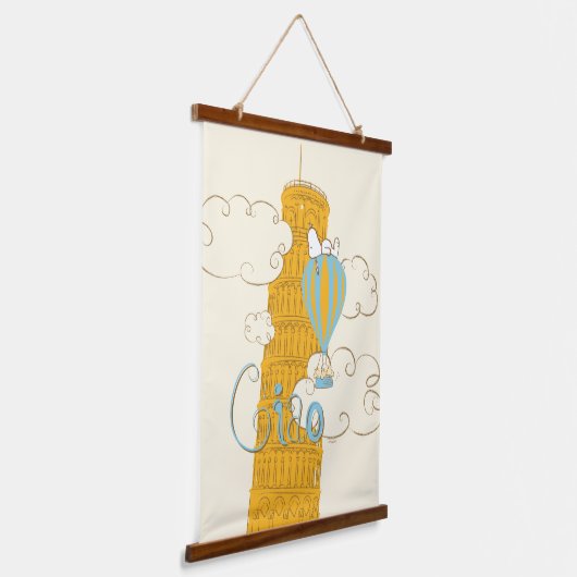 Peanuts | Snoopy & Woodstock Ciao Hangend Wandkleed (Gebogen)