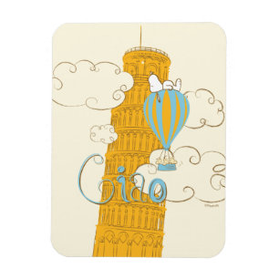 Peanuts   Snoopy & Woodstock Ciao Magneet