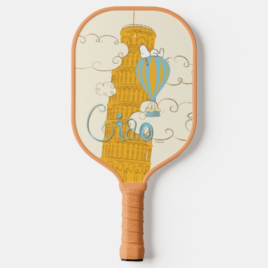 Peanuts | Snoopy & Woodstock Ciao Pickleball Paddle (Achterkant)