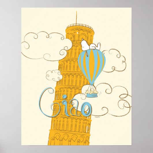 Peanuts | Snoopy & Woodstock Ciao Poster (Voorkant)