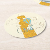 Peanuts | Snoopy & Woodstock Ciao Ronde Kartonnen Onderzetter (Gebogen)