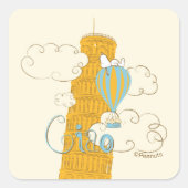 Peanuts | Snoopy & Woodstock Ciao Vierkante Sticker (Voorkant)