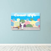 Peanuts | Snoopy & Woodstock Coast Life Canvas Afdruk (Insitu (Houten vloer))