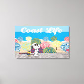 Peanuts | Snoopy & Woodstock Coast Life Canvas Afdruk (Voorkant)