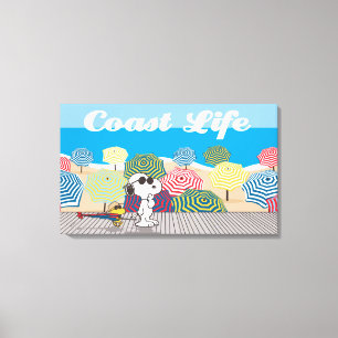 Peanuts   Snoopy & Woodstock Coast Life Canvas Afdruk