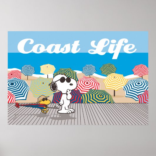 Peanuts | Snoopy & Woodstock Coast Life Poster (Voorkant)