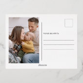 Peanuts | Snoopy & Woodstock Familiefoto Folie Feestdagen Briefkaart (Achterkant)