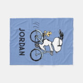 Peanuts | Snoopy & Woodstock Fiets Fleece Deken (Voorkant (Horizontaal))