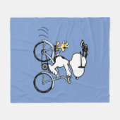 Peanuts | Snoopy & Woodstock Fiets Fleece Deken (Voorkant (Horizontaal))