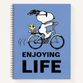 Peanuts | Snoopy & Woodstock Fiets Notitieboek (Voorkant)