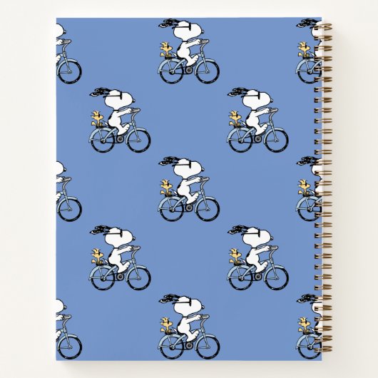 Peanuts | Snoopy & Woodstock Fiets Notitieboek (Achterkant)