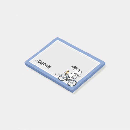 Peanuts | Snoopy & Woodstock Fiets Post-it® Notes (Schuin)