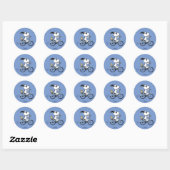 Peanuts | Snoopy & Woodstock Fiets Ronde Sticker (Vel)