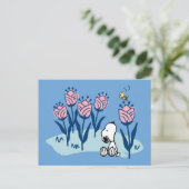 Peanuts | Snoopy & Woodstock Flower Garden Briefkaart (Staand voorkant)